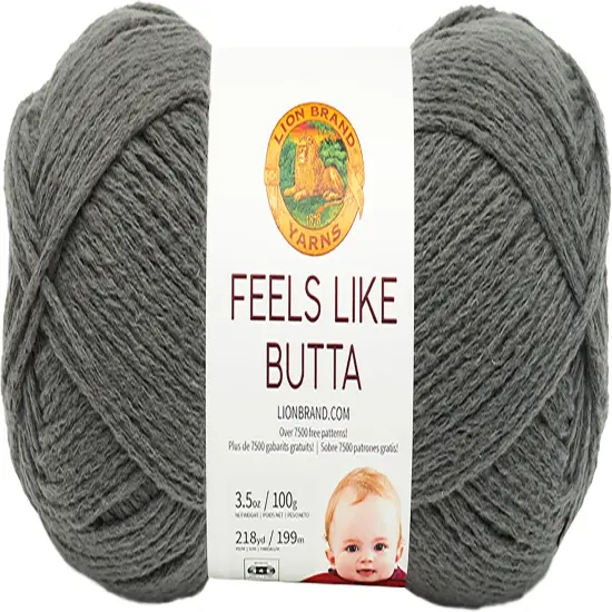 (3 Pack) Lion Brand Yarn Feels Like Butta Yarn, Charcoal {2}