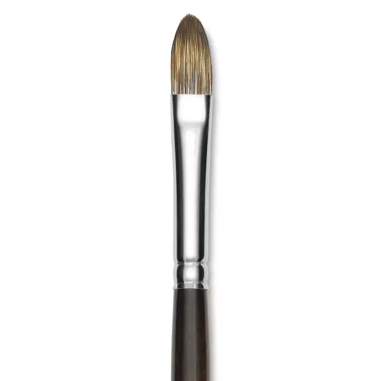 Silver Brush Monza Synthetic Mongoose Artist Brush - Long Handle, Cat's Tongue, Size 4 {1}