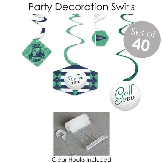 Big Dot of Happiness Par-Tee Time - Golf - Birthday or Retirement Party Supplies - Banner Decoration Kit - Fundle Bundle {6}