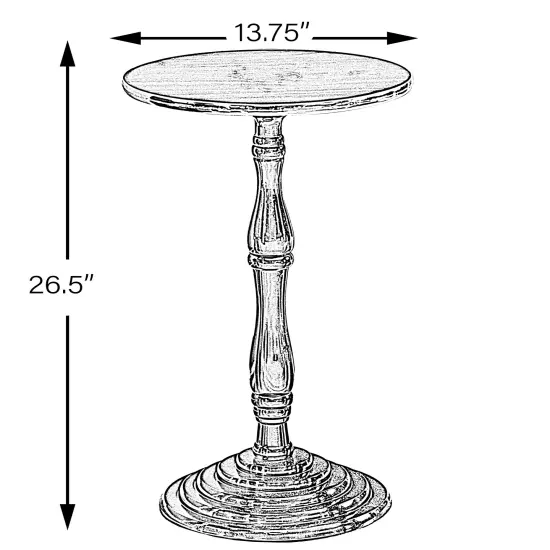 Round Wooden Side Table, Living Room Accent Pedestal End Table - Modern Furniture, Decorative Stand, Small Space Solution, Circular Design, Rustic Home Decor, Elegant Home Furnishing Brown {11}