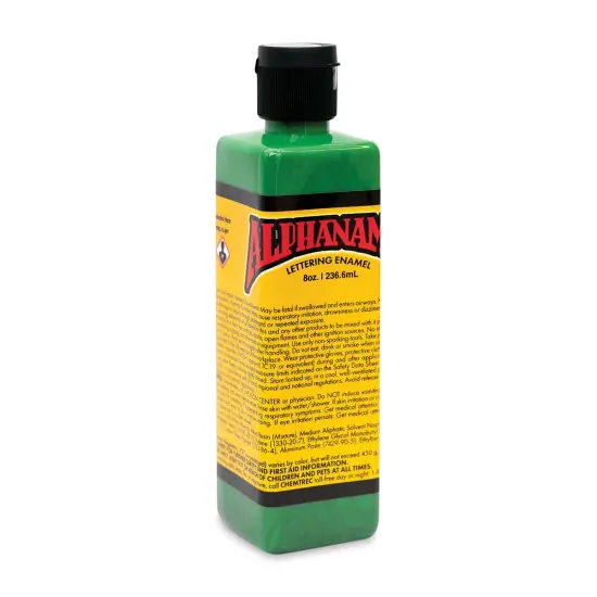 Alpha6 Alphanamel Lettering Enamel - Alpha Green, 236.6 ml, Bottle {1}