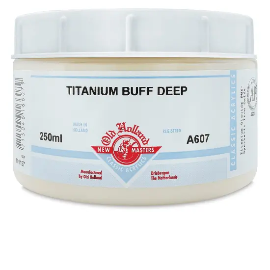 Old Holland New Masters Classic Acrylics - Titanium Buff Deep, 250 ml jar {2}