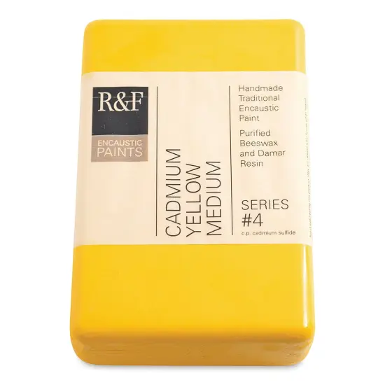 R&F Encaustic Paint Block - Cadmium Yellow Medium, 333 ml block {1}
