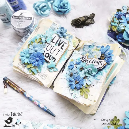 Little Birdie Cardstock 12"X12" 12/Pkg-Aqua Medley {3}