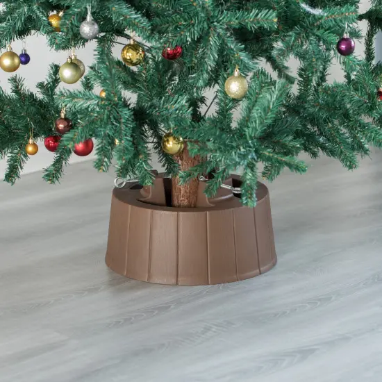Plastic Christmas Tree Stand With Screw Fastener Brown {4}