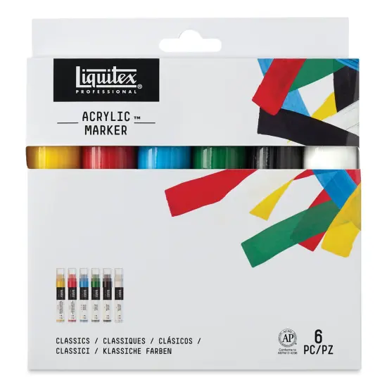 Liquitex Paint Markers - Classics, 15mm Tip, Set of 6 {2}