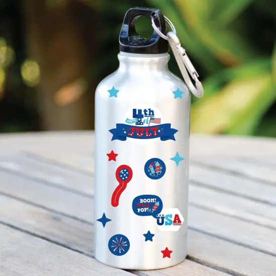 Big Dot of Happiness Firecracker 4th of July - Red, White and Royal Blue Party Favor Kids Stickers - 16 Sheets - 256 Stickers {6}