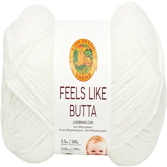 (3 Pack) Lion Brand Yarn Feels Like Butta Yarn, White {3}