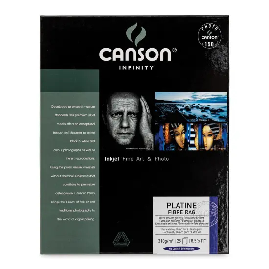 Canson Platine Fibre Rag Pack - 8-1/2" x 11", Pkg of 25 {1}