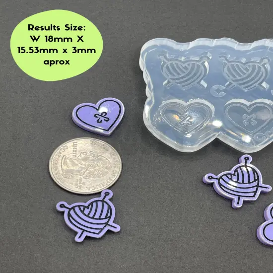 Knitting Crochet Earring/Bits Silicone Mold, Resin Mold & More(A13) {3}