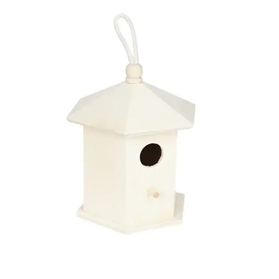 CousinDIY Unfinished Wood Birdhouse 5.7"x4.9"x7"-Tulip {3}