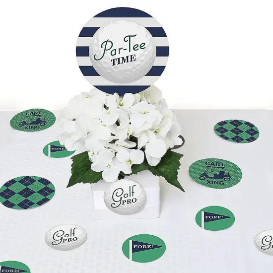 Big Dot of Happiness Par-Tee Time - Golf - Birthday or Retirement Party Giant Circle Confetti - Party Decorations - Large Confetti 27 Count {7}