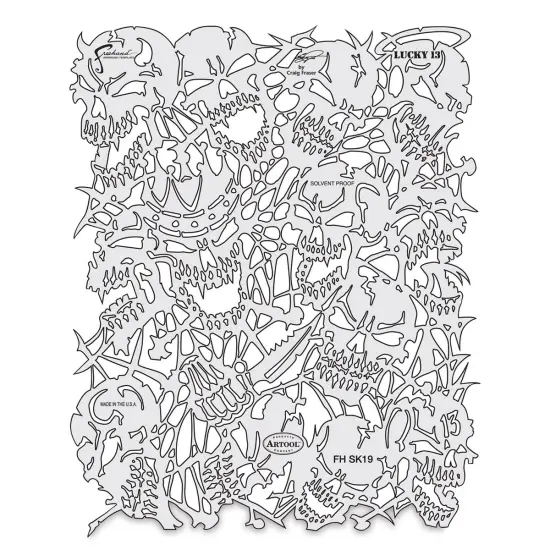 Iwata Artool Freehand Template - Set of 4, Return of Skull Master {2}