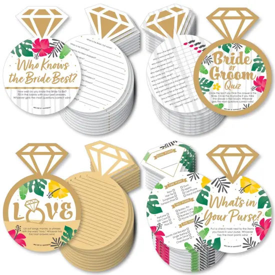 Big Dot of Happiness Last Luau - 4 Bridal Shower Games - 10 Cards Each - Gamerific Bundle {1}