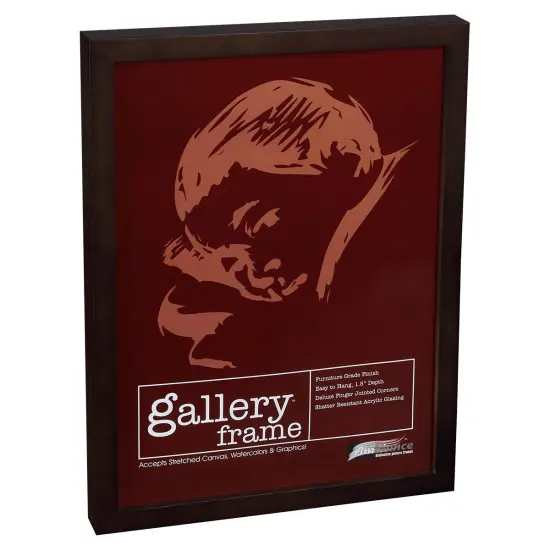 Ambiance Gallery Wood 1.5" Deep Picture Frames - 3x9" Espresso Wood Frame, Shatter-Resistant Acrylic Glazing & MDF Backing, Horizontal or Vertical Wall Display {1}