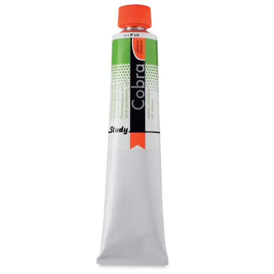 Royal Talens Cobra Study Water Mixable Oil Colors - Permanent Green Light, 200 ml tube {1}