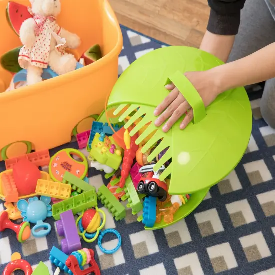 Decorative Pair of Leaf Scoops, Hand Rakes for Lawn and Garden Cleanup Yellow {10}