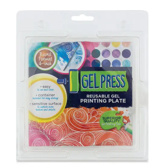 Gel Press Printing Plate - Circle, 6" Diameter {2}