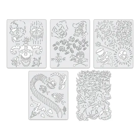 Iwata Artool Freehand Template - Set of 5, Curse of the Skull Master Mini {1}