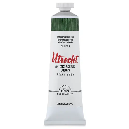 Utrecht Artists' Acrylic Paint - Hooker's Green Hue, 2 oz tube {2}