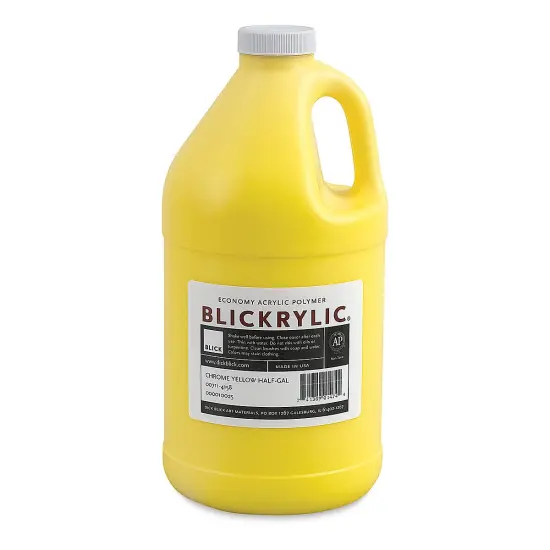 Blickrylic Student Acrylics - Chrome Yellow, Half Gallon {2}