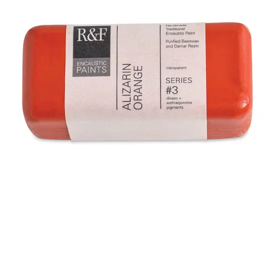 R&F Encaustic Paint Block - Alizarin Orange, 104 ml block {1}