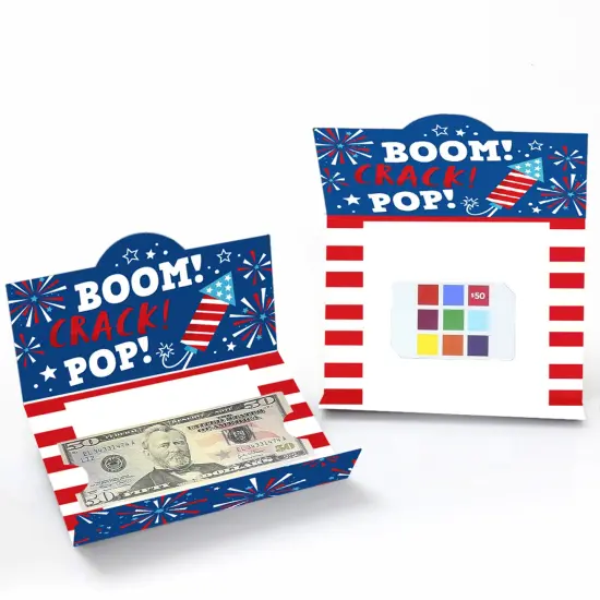 Big Dot of Happiness Firecracker 4th of July -Party Money and Gift Card Holders - Set of 8 {3}