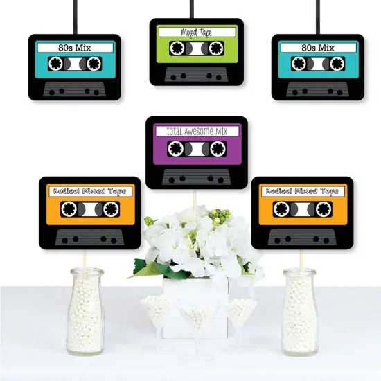 Big Dot of Happiness 80's Retro - Paper Cassette Tape DIY Totally 1980s Party Essentials - Set of 20 {1}