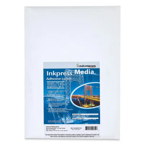 Inkpress - Adhesive Luster Inkjet Paper, 11" x 17", 20 Sheets {1}
