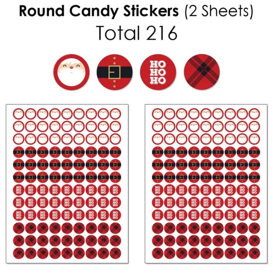 Big Dot of Happiness Jolly Santa Claus - Christmas Party Candy Favor Sticker Kit - 304 Pieces {6}
