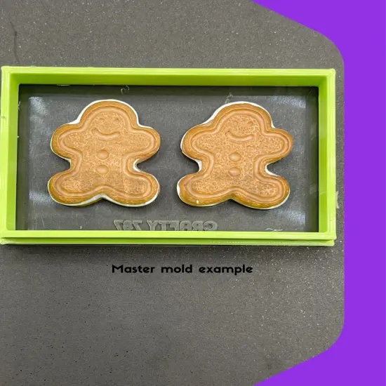 Gingerbread Cookie Silicone Mold, Resin Mold (B13) {5}