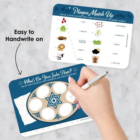 Big Dot of Happiness Happy Passover - 2-in-1 Pesach Jewish Holiday Party Cards - Activity Duo Games - Set of 20 {4}