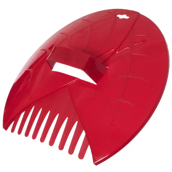 Decorative Pair of Leaf Scoops, Hand Rakes for Lawn and Garden Cleanup Red {6}