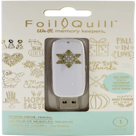 We R Foil Quill USB Artwork Drive-Holiday {1}