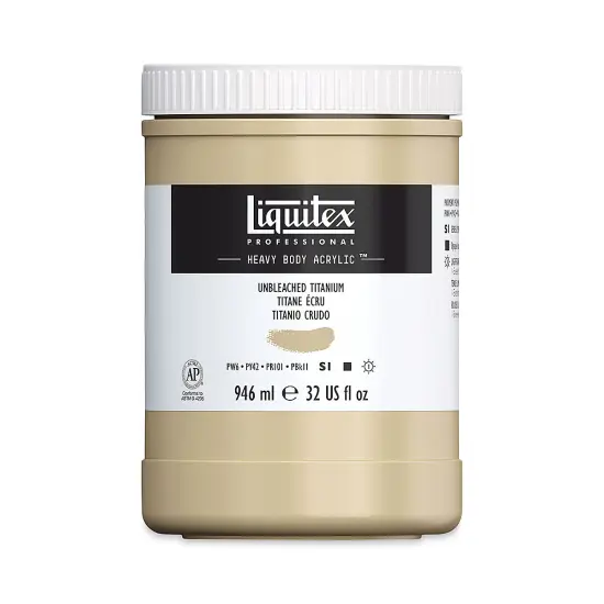 Liquitex Heavy Body Artist Acrylics – Unbleached Titanium, 32 oz jar {1}
