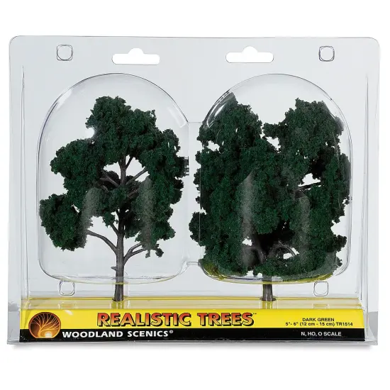 Woodland Scenics Model Scenery - Ready Made Trees, 5"-6", Dark Green {1}