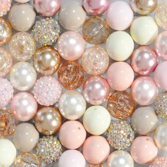 20mm Champagne Cake acrylic bubblegum bead mix {1}