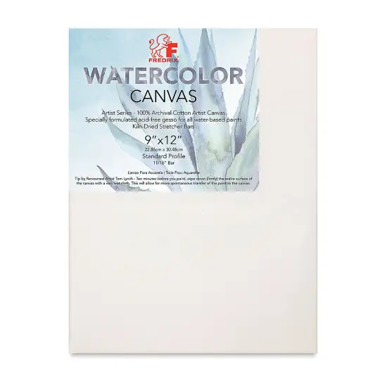 Fredrix Stretched Watercolor Canvas - 9" x 12", 3/4" Profile {2}