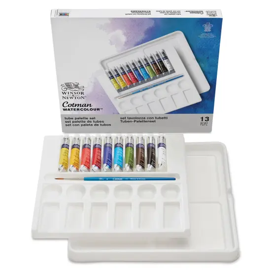 Winsor & Newton Cotman Watercolors - Set of 10 Tube Palette, Assorted Colors,8 ml Tubes {2}