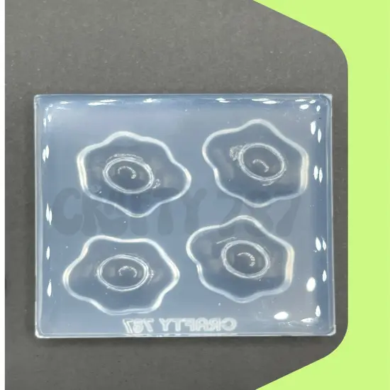 Fried Egg Silicone Mold, Resin Earring Mold (A14) {4}
