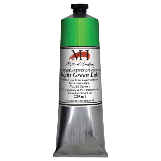 Michael Harding Artists Oil Color - Bright Green Lake, 225 ml tube {1}