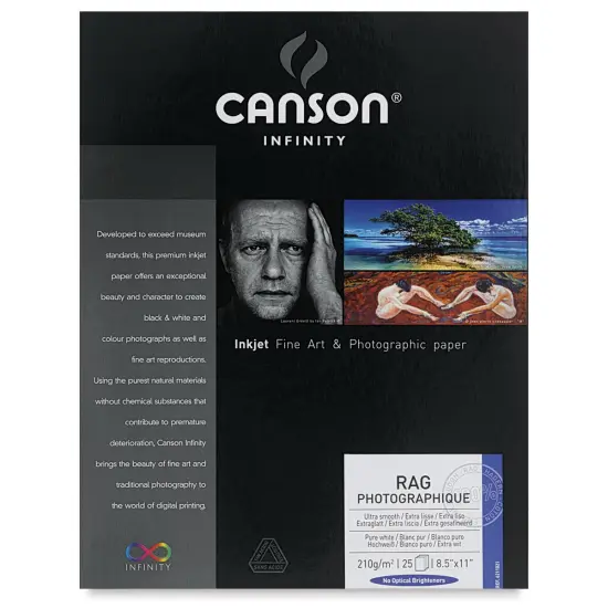Canson Infinity Rag Photographique - 8-1/2" x 11", 210 gsm, Pkg of 25 {2}