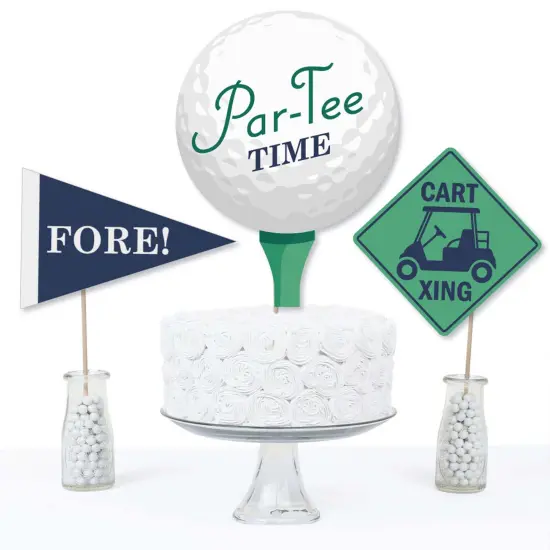 Big Dot of Happiness Par-Tee Time - Golf - Birthday or Retirement Party Centerpiece Sticks - Table Toppers - Set of 15 {5}