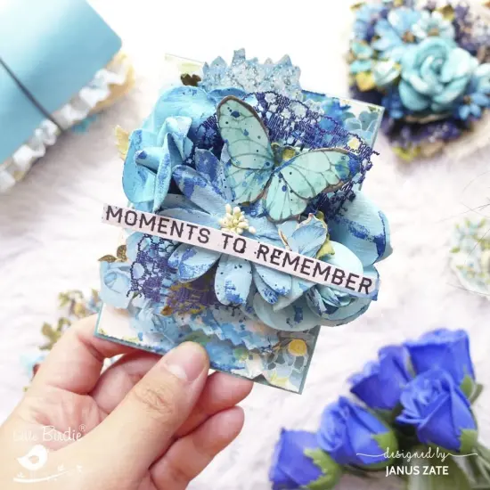 Little Birdie Cardstock 12"X12" 12/Pkg-Aqua Medley {5}