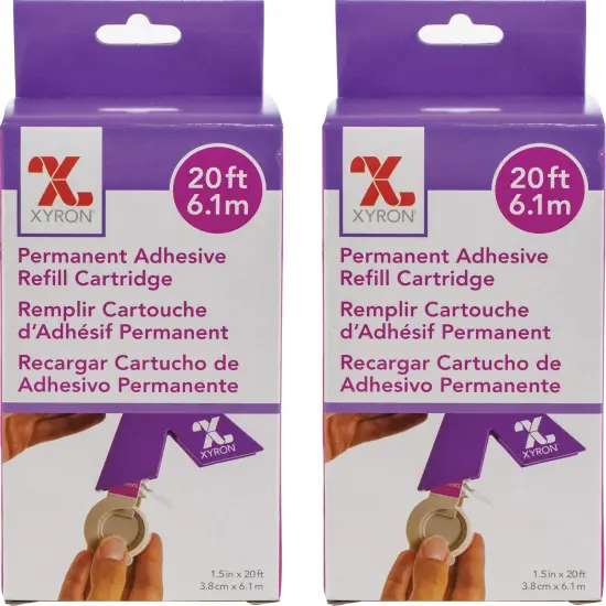 Multipack of 2 - Xyron 150 Refill Cartridge-1.5"X20' Permanent {1}