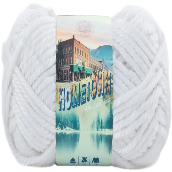 (12 Pack) Lion Brand Yarn Hometown Yarn, New York White {2}