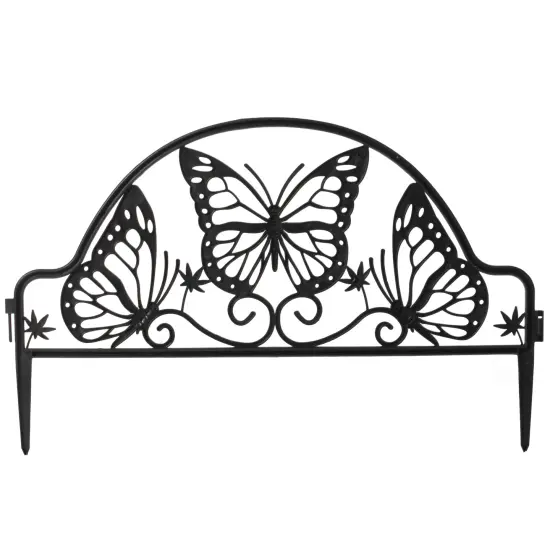 Decorative Butterfly Design Plastic Fence Garden Edging Landscape Border Path Panel, Pack of 6 {4}