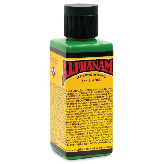 Alpha6 Alphanamel Lettering Enamel - Alpha Green, 147 ml, Bottle {1}