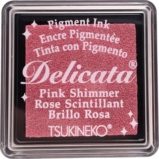 Delicata Small Pigment Ink Pad-Pink Shimmer {2}