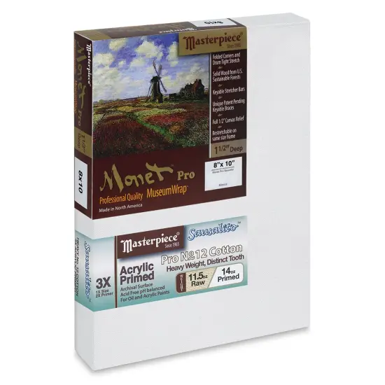Masterpiece Monet Pro Sausalito Cotton Canvas - 8" x 10", Acrylic-Primed {1}